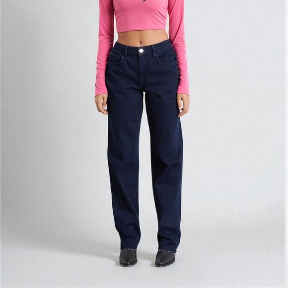 WeWoreWhat Denim - WEWOREWHAT Dark Blue Low Rise Dad Jeans Size 27